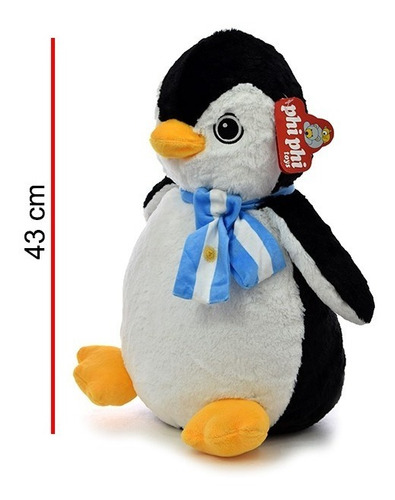 Peluche Pingüino Con Bufanda Argentina - Orig. Phi Phi Toys