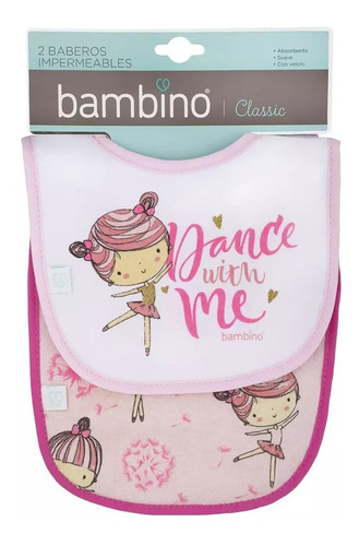 Bambino Pack Baberos Toalla Niña 2 Unidades