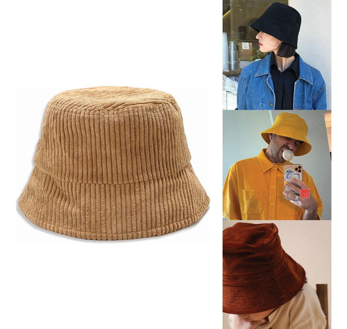 Gorro Pescador Cotelé Invierno - Bucket Hat - Unicolor