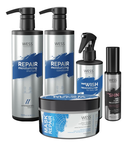 Wess Repair Sh+cd 500ml+wewish 260ml+mask 180g+weshine 45ml