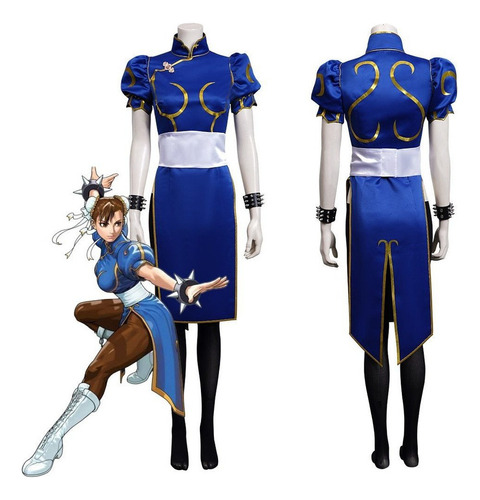 Juego Sf Chunli Disfraz De Cosplay Para Mujer Traje