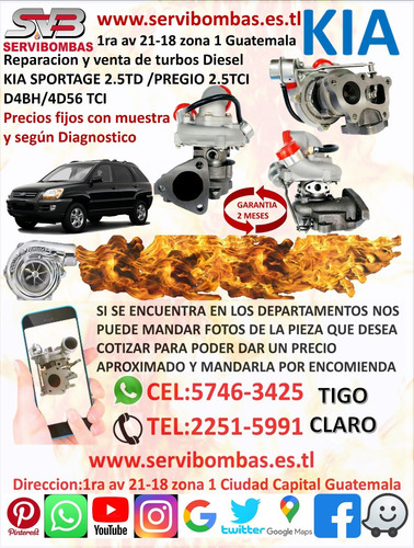Reparacion De Turbo Kia Combi 3.3 D4al Guatemala
