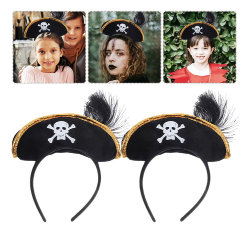 Diadema Cintillo Con Gorrito Pirata
