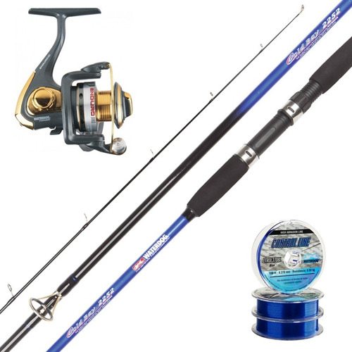 Kit Pesca Waterdog Tararira Caña 2.25 + Reel 1003 + Tanza 