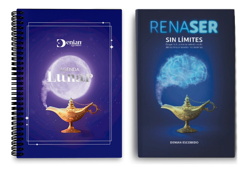 Kit Agenda Lunar 2024 Y Libro Renaser Sin Limites Portada Azul Agenda Lunar Y Libro Renase