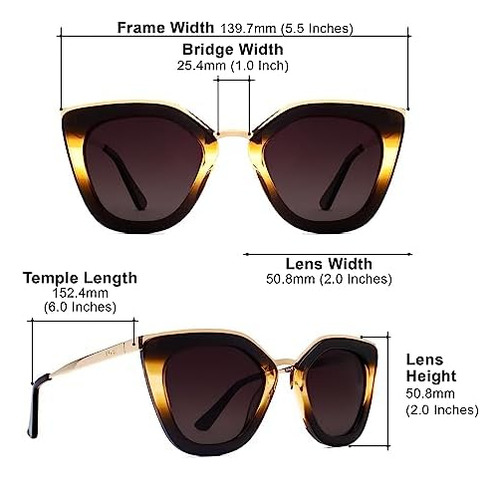 Nys Collection Elite Sparks Cat Eye Gafas De Sol Polarizadas