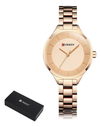 Reloj De Cuarzo Impermeable Para Mujer Curren Fashion