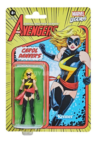  Figura Carol Danvers Marvel Legends Serie Retro 3,75 