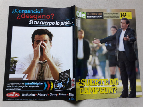 Revista Ole Especial Clausura 2007 Fecha 14 Poster Jose Sand (Usado)