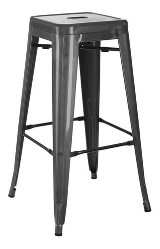 Silla Banco Alta Tolix 6 Pzas Cafeteria Vintage Barra Bar Color De La Estructura De La Silla Plata