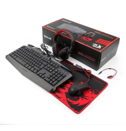 Kit Gamer S101ba Teclado/mouse/pad/auricular - Redragon 4en1