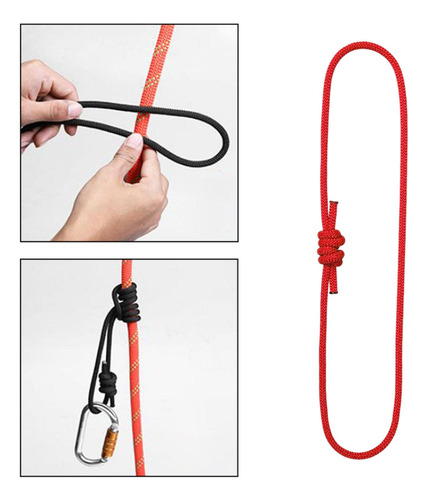 Cordão Prusik Multiuso Cordão Trançado Vermelho