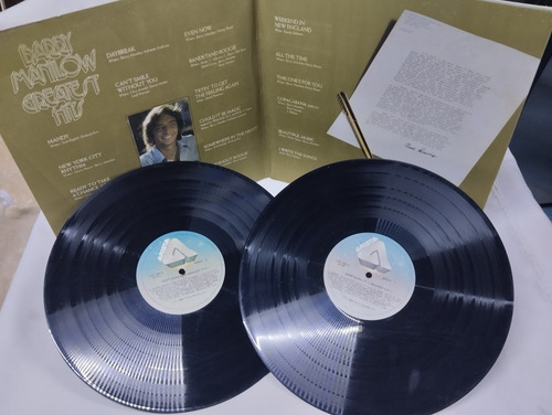 Lp Disco De Acetato Album Doble De Barry Manilow Gratest Hit (Usado)
