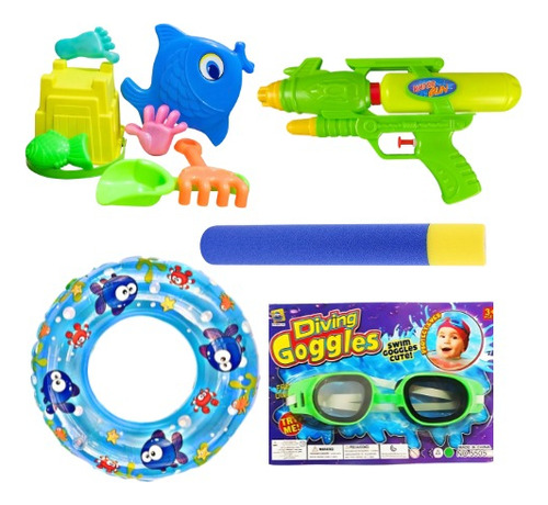 Set De Juegos Accesorios Para Playa Niños Juguetes Agua