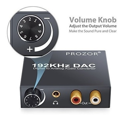 Imagen 3 de 3 de Prozor Digital To Analog Converter 192khz Dac Supports Volum