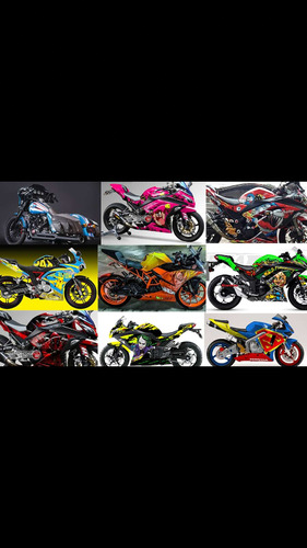 Vinil Autoadhesivos Alta Resolución Full Color Para Motos