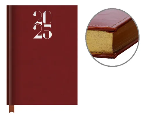 comprar Agenda Isofit Ejecutiva 2025 Borde Dorado Portada Bordó