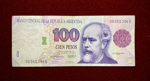 Billete 100 Pesos Convertibles 1995 Argentina Bottero 3078 (Usado)