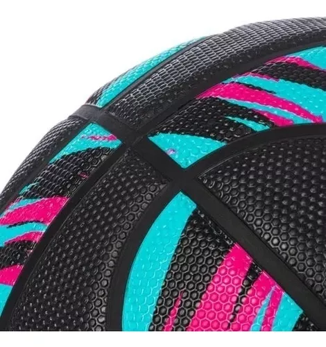 Bola Basquetebol Resist R500 T6 - Cor Rosa-turquesa