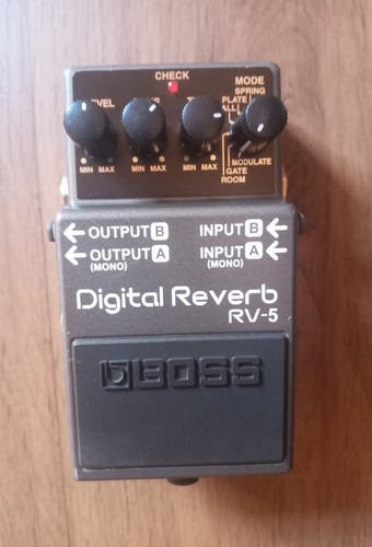 Pedal Boss Digital Reverb Rv5 Cinza-escuro (Usado)