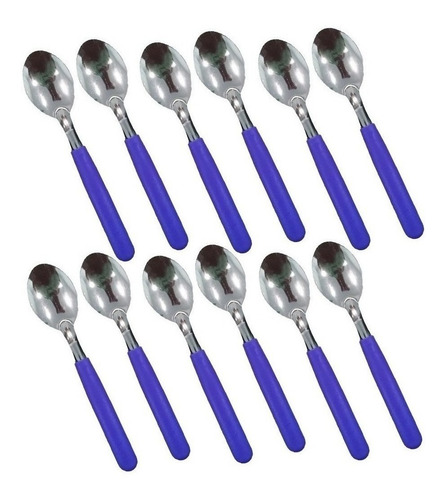 Cucharita Te Carol X6 Acero Inoxidable Mango Plastico