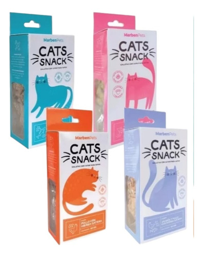 Marben Cats Snacks Galletas Con Catnip - Pack 4 Cajas 80gr