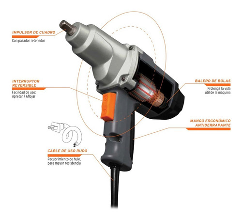 Llave Impacto Ind. 1/2' 900w Truper 11682