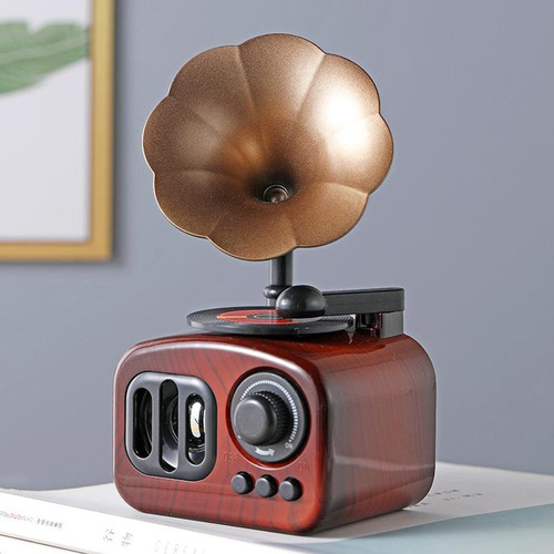Tocadiscos De Trompeta Clásica, Disco De Arte, Caja De