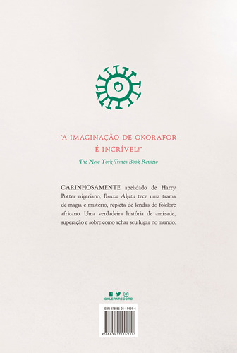 Bruxa Akata (Vol. 1), de Okorafor, Nnedi. Akata (1), vol. 1. Editorial Editora Record Ltda., capa mole em português, 2018
