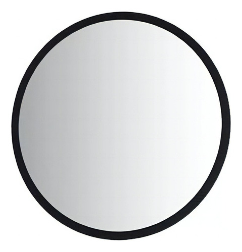 Espelho Decorativo De Vidro 35 Cm Cor da moldura ESPELHO 30X35 REDONDO COM MOLDURA PRETO