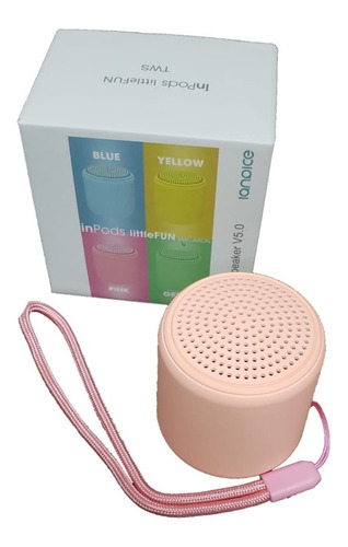 Caixa Som Bluetooth Tws Silicone Mini Speaker 3w Rosa