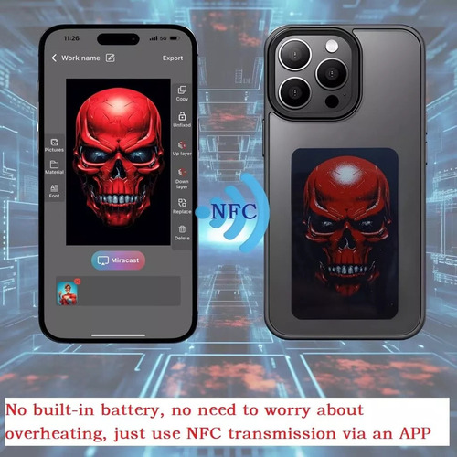 J Yatuo Funda De Teléfono Inteligente Con Proyección Trasera