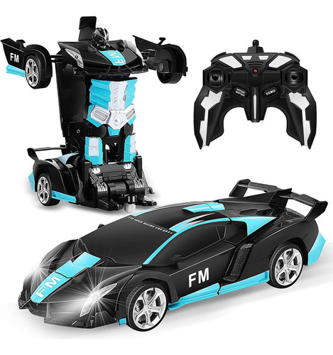 Niños Coche Rc Robot Transformable Carro De Control Remoto