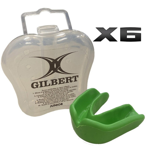 Bucal Rugby Protector Gilbert Junior Anatomico Pack X6