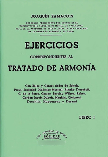 Ejercicios Armonia Vol. I - Zamacois, Joaquin