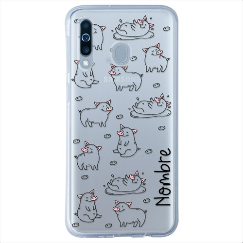 Funda Para Galaxy Cerditos Personalizada Nombre