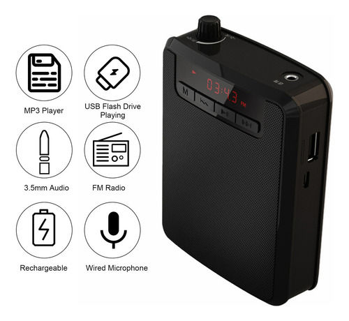 Amplificador De Voz Portátil Amplificador De Voz Recargable