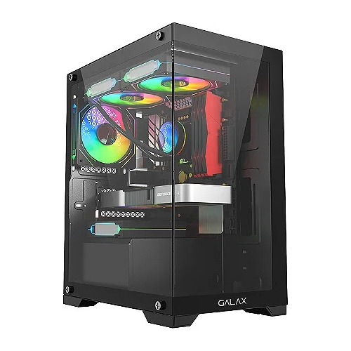 Gabinete Gamer Galax Draco Cubo Preto Glx-draco-2061 Sem Fan