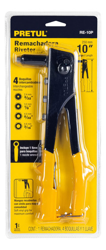Remachadora 10´ Llave Boquillas Manual 3/32 A 3/16 22850 4