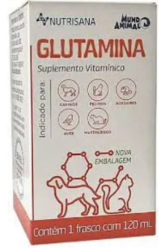 Glutamina Nutrisana 120ml Cães E Gatos - Mundo Animal