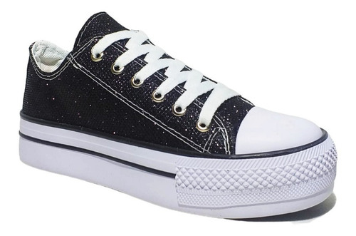 Imagen 3 de 3 de Zapatillas Conver Glitter Black