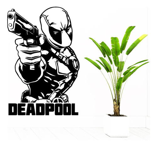 Vinilos Adhesivos Pared Sticker De Deadpool Marvel 55x80cms 