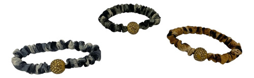 Colitas Para Pelo Pack X2u Beige Lisa Y Animal Print