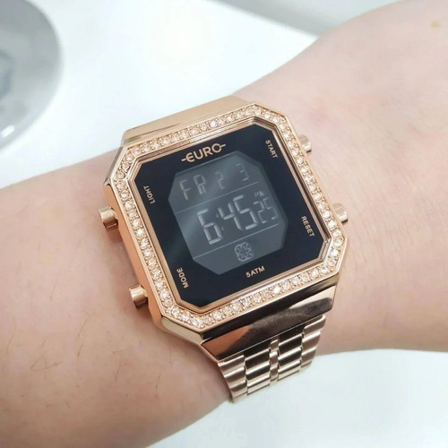 Imagem 4 de 9 de Relógio Euro Feminino Fashion Fit Rosé Eubjk032aa 4p