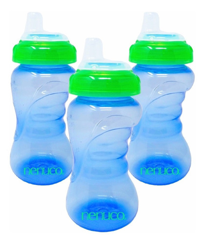 Nenuco 3 Vasos Entrenadores Antiderrames Para Bebés Y Niños Color Azul