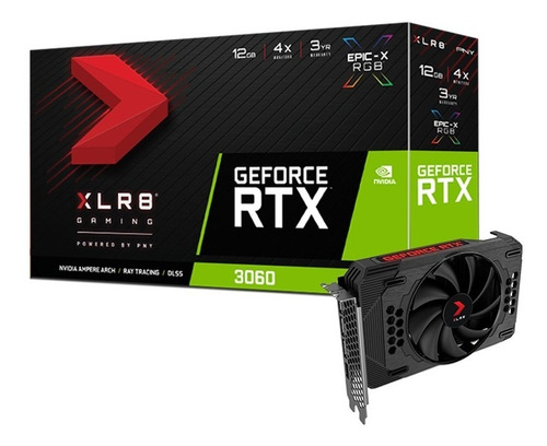 Placa De Video Pny Geforce Rtx 3060 12gb Xlr8 Rgb Single Fan