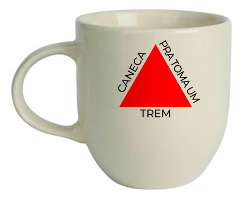 Caneca De Porcelana Branca Homenagem Mineiros Tomar Um Trem