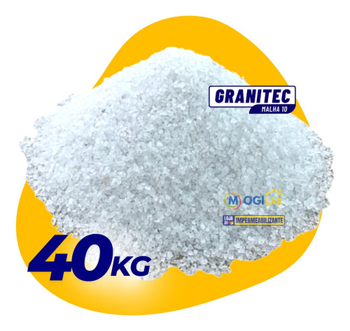 40kg Granitina Branca Para Parede Malha 10 Original Grafiato