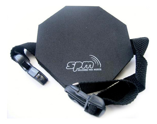 Goma De Practica P/ Bateria Spm Gp1b Para Pierna Real Feel Color Negro