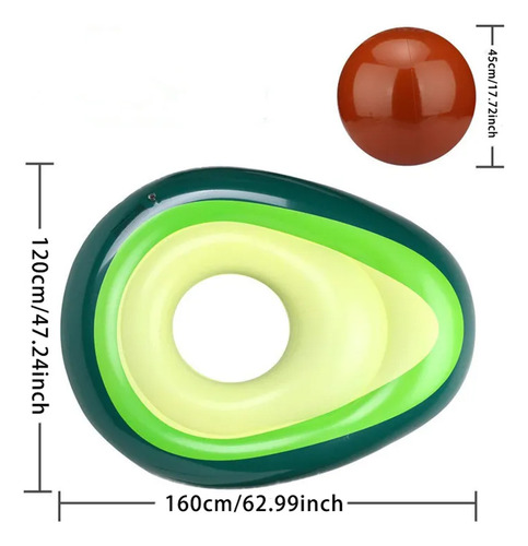 Flotador Inflable Aguacate Piscina Abahub Juguetes De Playa